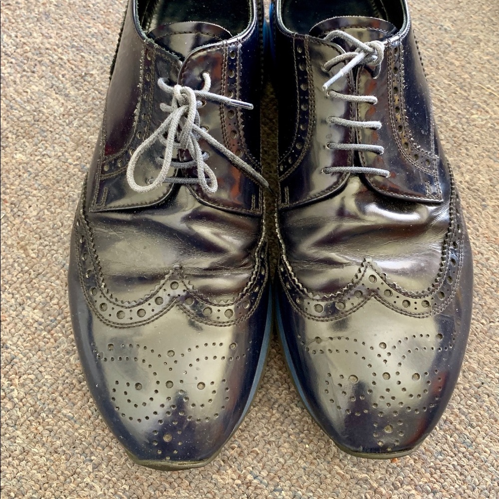 Prada Oxford EU 41 US9 Men’s Black/Blue La… - Picture 2 of 5